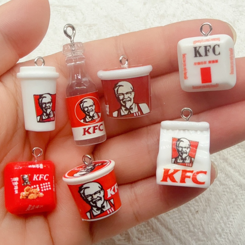10 peças de chaveiros de resin - Food & Snacks Coloring avaliação e preço